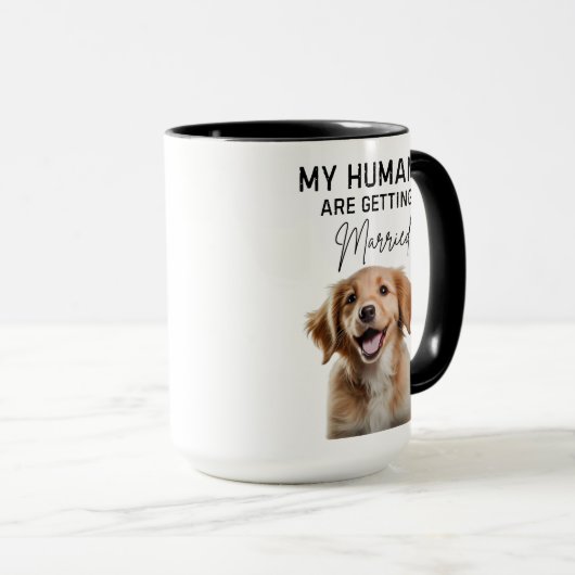Benutzerdefinierte Hunde-Verlobung, Menschen werde Tasse (VorderseiteRechts)