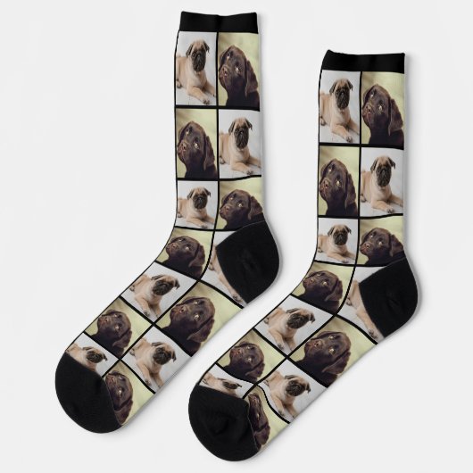 Benutzerdefinierte Hundedokumentation Socken (Linkes Detail)