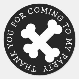 Benutzerdefinierte Hundeknochen-Partyaufkleber für Runder Aufkleber