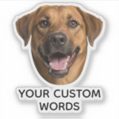 Benutzerdefinierte Hundewand mit Personalisiertem Aufkleber (Vorderseite)