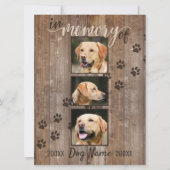 Benutzerdefinierte Hundmemorial Rustic Wood Rainbo (Vorderseite)