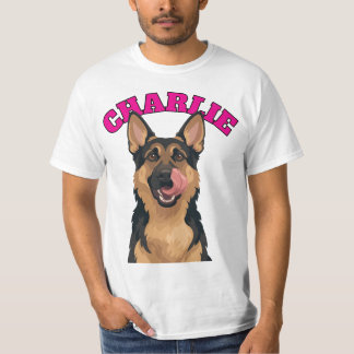 Benutzerdefinierte hungrige Deutsche Schäferhund-I T-Shirt