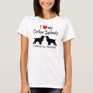 Benutzerdefinierte I-Liebe der Cocker-Spaniels T-Shirt