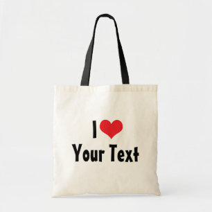 Benutzerdefinierte I Love Tote Taschen