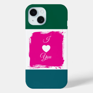 Benutzerdefinierte „Ich liebe dich“-Farbblock-Hand Case-Mate iPhone Hülle