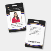 Benutzerdefinierte ID des modernen Bar Code-Logos  Ausweis (Vorder- & Rückseite)