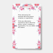 Benutzerdefinierte ID-Karte für das Foto des Mitar Ausweis (Back)