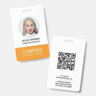 Benutzerdefinierte ID Mitarbeiterfoto QR CODE LOGO Ausweis