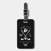 Benutzerdefinierte ID-Schwarze Markierung für Golf Gepäckanhänger (Vorderseite vertikal)