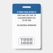 Benutzerdefinierte ID-Sicherheitswache QR-Foto Nam Ausweis (Rückseite)