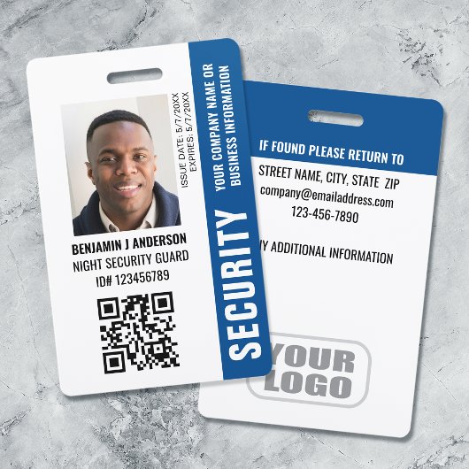 Benutzerdefinierte ID-Sicherheitswache QR-Foto Nam Ausweis
