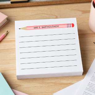 Benutzerdefinierte Illustration zum Dank an Lehrer Post-it Klebezettel