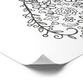 Benutzerdefinierte Illustrierte Brautfarbenseite Poster (Ecke)