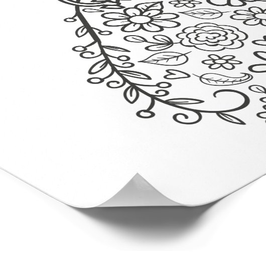 Benutzerdefinierte Illustrierte Brautfarbenseite Poster (Ecke)