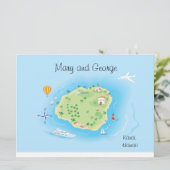 Benutzerdefinierte Illustrierte Hochzeitkarte (gef Einladung (Stehend Vorderseite)