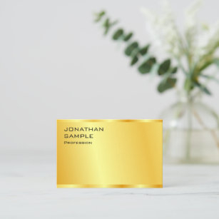 Benutzerdefinierte Imitat Gold Elegante Berufliche Visitenkarte