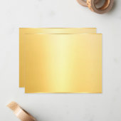 Benutzerdefinierte Imitat Gold Elegante Blank Temp Mitteilungskarte (Vorderseite/Rückseite Beispiel)