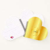 Benutzerdefinierte Imitat Gold Elegante Mono-Gramm Notizblock (Innenseite)