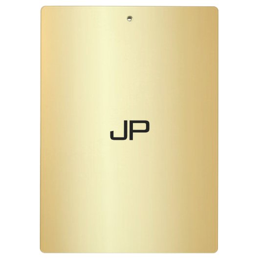 Benutzerdefinierte Imitat Gold elegante Monogram M Klemmbrett (Rückseite)