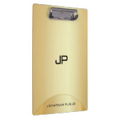 Benutzerdefinierte Imitat Gold elegante Monogram M Klemmbrett (Rechts)