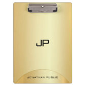 Benutzerdefinierte Imitat Gold elegante Monogram M Klemmbrett (Vorderseite)