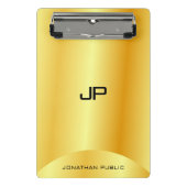 Benutzerdefinierte Imitat Gold elegante Monogram M Mini Klemmbrett (Vorderseite)