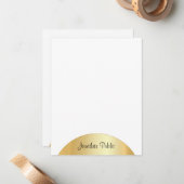 Benutzerdefinierte Imitat Gold Elegante Script Mon Mitteilungskarte (Vorderseite/Rückseite Beispiel)