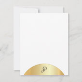 Benutzerdefinierte Imitat Gold Elegante Script Mon Mitteilungskarte (Rückseite)