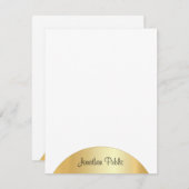 Benutzerdefinierte Imitat Gold Elegante Script Mon Mitteilungskarte (Vorne/Hinten)