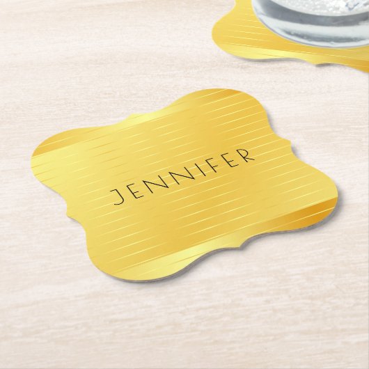 Benutzerdefinierte Imitat Gold Eleganter, moderner Untersetzer (angewinkelt)