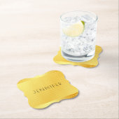 Benutzerdefinierte Imitat Gold Eleganter, moderner Untersetzer (Vor Ort)