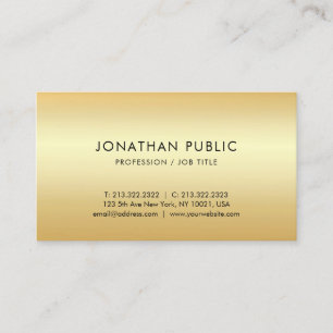 Benutzerdefinierte Imitat Gold Elegantes einfaches Visitenkarte