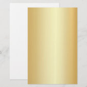 Benutzerdefinierte Imitat Gold Elegantes Leeres Mo Briefpapier (Vorne/Hinten)