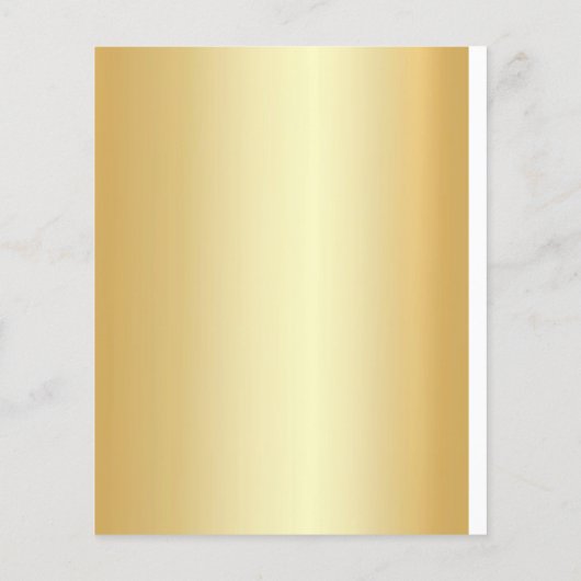 Benutzerdefinierte Imitat Gold Glamour Hinzufügen Flyer (Hinten)