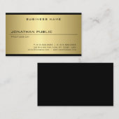Benutzerdefinierte Imitat Gold Modern Simple Glamo Visitenkarte (Vorne/Hinten)