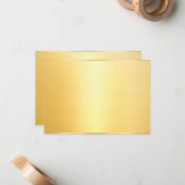 Benutzerdefinierte Imitat Gold Moderne elegante Bl Mitteilungskarte (Vorderseite/Rückseite Beispiel)