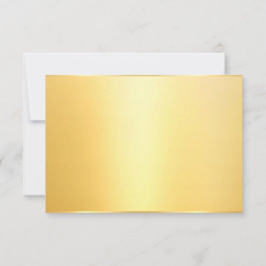 Benutzerdefinierte Imitat Gold Moderne elegante Bl Mitteilungskarte (Rückseite)
