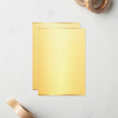 Benutzerdefinierte Imitat Gold Moderne elegante Bl Mitteilungskarte (Vorderseite/Rückseite Beispiel)