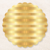 Benutzerdefinierte Imitat Gold Moderne elegante Bl Untersetzer (Vorderseite)