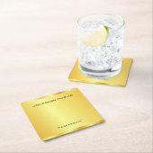 Benutzerdefinierte Imitat Gold Moderne elegante Vo Rechteckiger Pappuntersetzer (Vor Ort)