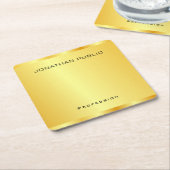 Benutzerdefinierte Imitat Gold Moderne elegante Vo Rechteckiger Pappuntersetzer (angewinkelt)