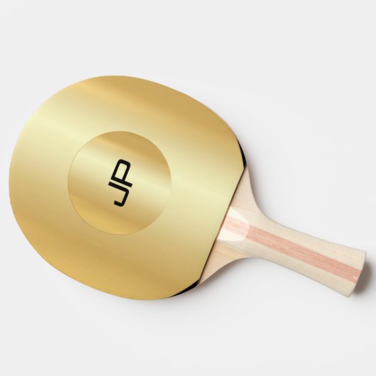 Benutzerdefinierte Imitat Gold Monogram Elegant-Vo Tischtennis Schläger (Seitenansicht)