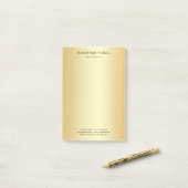 Benutzerdefinierte Imitate Gold Elegante einfache Post-it Klebezettel (Auf Schreibtisch)