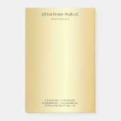 Benutzerdefinierte Imitate Gold Elegante einfache Post-it Klebezettel (Vorderseite)