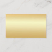 Benutzerdefinierte Imitate Gold Elegante einfache  Visitenkarte (Rückseite)