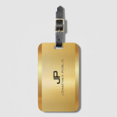 Benutzerdefinierte Imitate Gold elegante Monogram- Gepäckanhänger (Vorderseite Vertikal)