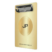 Benutzerdefinierte Imitate Gold elegante Monogram- Mini Klemmbrett (Gewinkelt2)