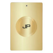 Benutzerdefinierte Imitate Gold elegante Monogram- Mini Klemmbrett (Rückseite)