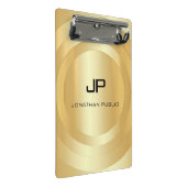 Benutzerdefinierte Imitate Gold Monogram Template Mini Klemmbrett (Schrägansicht)