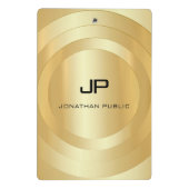 Benutzerdefinierte Imitate Gold Monogram Template Mini Klemmbrett (Rückseite)